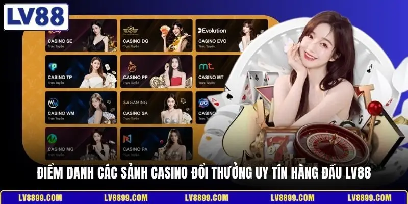 Điểm danh các sảnh Casino đổi thưởng uy tín hàng đầu LV88